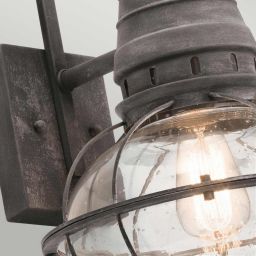 Elstead Lighting Bridge Point kinkiet zewnętrzny 1x60 W postarzany cynk KL-BRIDGEPOINT-L