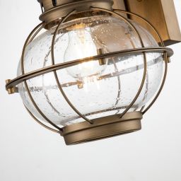 Elstead Lighting Bridge Point kinkiet zewnętrzny 1x60 W mosiądz KL-BRIDGEPOINT-M-NBR