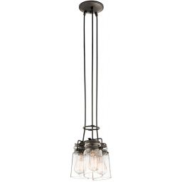 Elstead Lighting Brinley lampa wisząca 3x60 W stary brąz KL-BRINLEY3-OZ