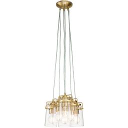 Elstead Lighting Brinley lampa wisząca 6x60 W szczotkowany mosiądz KL-BRINLEY6-BB