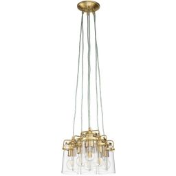 Elstead Lighting Brinley lampa wisząca 6x60 W szczotkowany mosiądz KL-BRINLEY6-BB