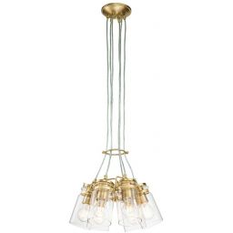 Elstead Lighting Brinley lampa wisząca 6x60 W szczotkowany mosiądz KL-BRINLEY6-BB