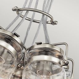 Elstead Lighting Brinley lampa wisząca 6x60 W szczotkowany nikiel KL-BRINLEY6-NI