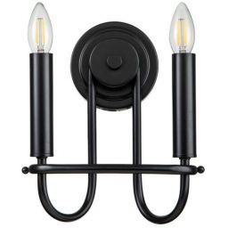 Elstead Lighting Capitol Hill kinkiet 2x40 W czarny KL-CAPITOL-HILL2-BLK