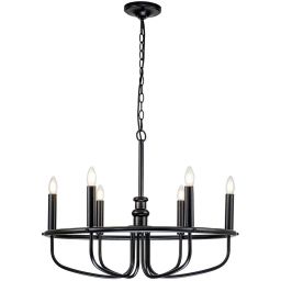 Elstead Lighting Capitol Hill lampa wisząca 6x40 W czarna KL-CAPITOL-HILL6-BLK