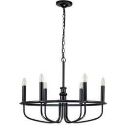 Elstead Lighting Capitol Hill lampa wisząca 6x40 W czarna KL-CAPITOL-HILL6-BLK