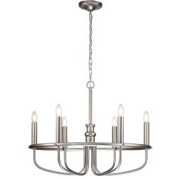 Elstead Lighting Capitol Hill lampa wisząca 6x40 W szczotkowany nikiel KL-CAPITOL-HILL6-BN