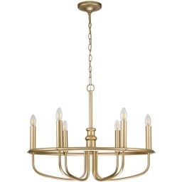 Elstead Lighting Capitol Hill lampa wisząca 6x40 W naturalny mosiądz KL-CAPITOL-HILL6-PNBR