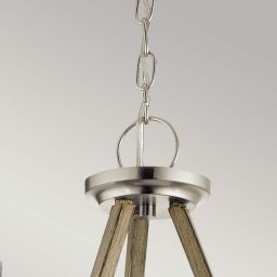 Elstead Lighting Deryn lampa wisząca 3x60 W szary/popielaty KL-DERYN3-DAG