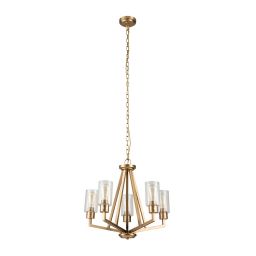Elstead Lighting Deryn lampa wisząca 5x60 W mosiądz KL-DERYN5-NBR