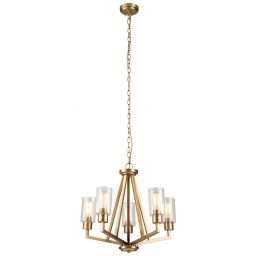 Elstead Lighting Deryn lampa wisząca 5x60 W mosiądz KL-DERYN5-NBR
