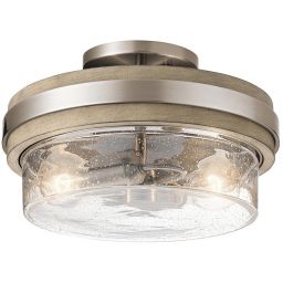 Elstead Lighting Grand Bank lampa podsufitowa 2x60 W szara KL-GRAND-BANK-SF