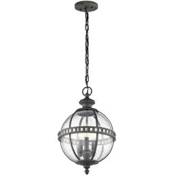 Elstead Lighting Halleron lampa wisząca 3x40 W szara-brązowa KL-HALLERON-8M