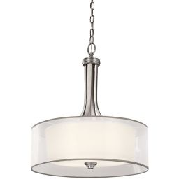 Elstead Lighting Lacey lampa wisząca 4x40 W antyczny pewter/biała KL-LACEY-P-L-AP