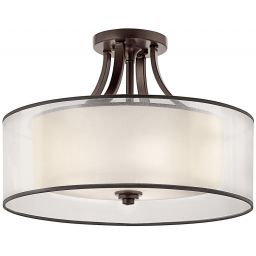 Elstead Lighting Lacey lampa podsufitowa 4x40 W brązowa-kremowa KL-LACEY-SFM-MB