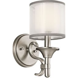 Elstead Lighting Lacey kinkiet 1x40 W antyczny pewter/biały KL-LACEY1-AP