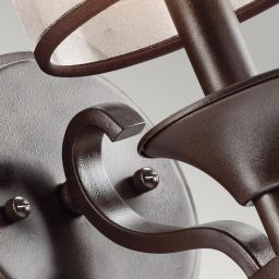 Elstead Lighting Lacey kinkiet 1x40 W brązowy-kremowy KL-LACEY1-MB