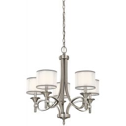 Elstead Lighting Lacey lampa wisząca 5x40 W antyczny pewter/biała KL-LACEY5-AP