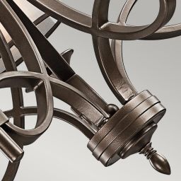 Elstead Lighting Lacey lampa wisząca 5x40 W brązowa-kremowa KL-LACEY5-MB