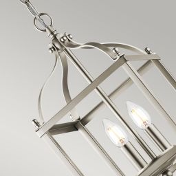Elstead Lighting Larkin lampa wisząca 2x60 W szczotkowany nikiel KL-LARKIN-P-S-NI