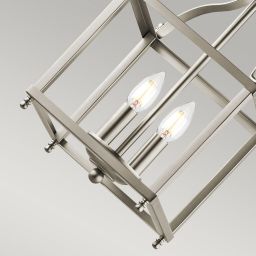 Elstead Lighting Larkin lampa wisząca 2x60 W szczotkowany nikiel KL-LARKIN-P-S-NI