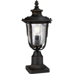 Elstead Lighting Luverne lampa stojąca zewnętrzna 1x60 W brązowa KL-LUVERNE3-M