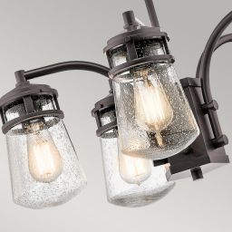 Elstead Lighting Lyndon lampa wisząca 5x60 W brązowa KL-LYNDON-5P-AZ