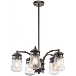 Elstead Lighting Lyndon lampa wisząca 5x60 W brązowa KL-LYNDON-5P-AZ