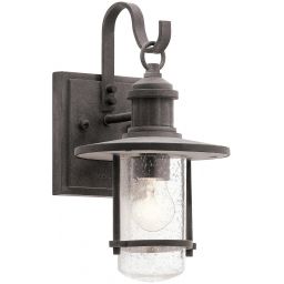 Elstead Lighting Riverwood kinkiet zewnętrzny 1x60 W postarzany cynk KL-RIVERWOOD2-S