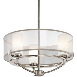 Elstead Lighting Saldana lampa wisząca 3x3 W klasyczny pewter KL-SALDANA3