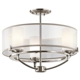 Elstead Lighting Saldana lampa wisząca 3x3 W klasyczny pewter KL-SALDANA3