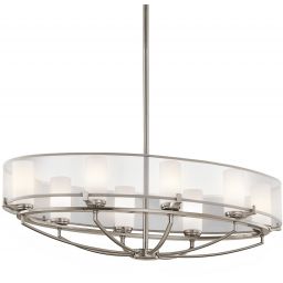 Elstead Lighting Saldana lampa wisząca 8x3 W klasyczny pewter KL-SALDANA8