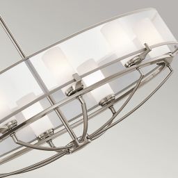 Elstead Lighting Saldana lampa wisząca 8x3 W klasyczny pewter KL-SALDANA8