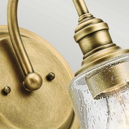 Elstead Lighting Waverly kinkiet 1x60 W mosiądz KL-WAVERLY1-NBR
