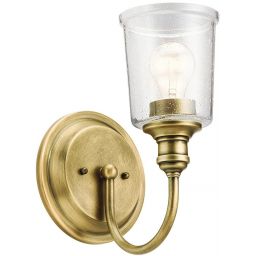 Elstead Lighting Waverly kinkiet 1x60 W mosiądz KL-WAVERLY1-NBR