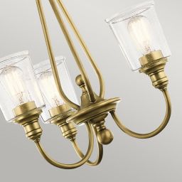 Elstead Lighting Waverly lampa wisząca 3x60 W mosiądz KL-WAVERLY3-NBR