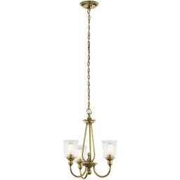 Elstead Lighting Waverly lampa wisząca 3x60 W mosiądz KL-WAVERLY3-NBR