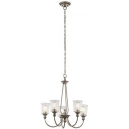 Elstead Lighting Waverly lampa wisząca 5x60 W cynowa KL-WAVERLY5-CLP
