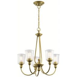 Elstead Lighting Waverly lampa wisząca 5x60 W mosiądz KL-WAVERLY5-NBR