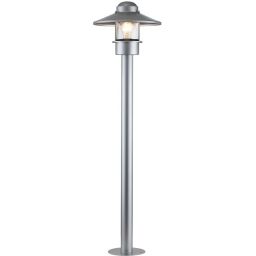 Elstead Lighting Klampenborg lampa stojąca zewnętrzna 1x60 W srebrna KLAMPENBORG-BOL-SIL