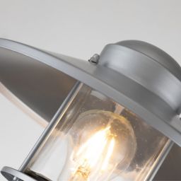 Elstead Lighting Klampenborg lampa stojąca zewnętrzna 1x60 W srebrna KLAMPENBORG-BOL-SIL