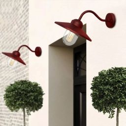 Elstead Lighting Klampenborg kinkiet zewnętrzny 1x60 W czerwony KLAMPENBORG-OXR