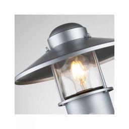 Elstead Lighting Klampenborg lampa stojąca zewnętrzna 1x60 W srebrna KLAMPENBORG-PED-SIL