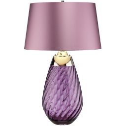 Elstead Lighting Lena lampa stołowa 1x60 W 1x7 W LED fioletowa LENA-TL-L-PLUM