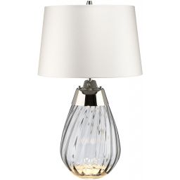 Elstead Lighting Lena lampa stołowa 1x60 W 1x7 W LED przydymiony/satyna LENA-TL-S-SMOKE-OWSS