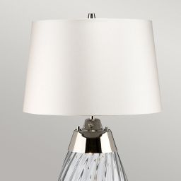 Elstead Lighting Lena lampa stołowa 1x60 W 1x7 W LED przydymiony/satyna LENA-TL-S-SMOKE-OWSS