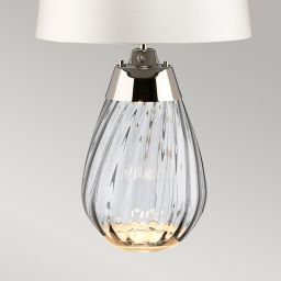 Elstead Lighting Lena lampa stołowa 1x60 W 1x7 W LED przydymiony/satyna LENA-TL-S-SMOKE-OWSS