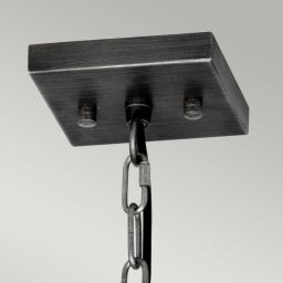 Elstead Lighting Louvre lampa wisząca 1x60 W szary/popielaty LOUVRE-1P