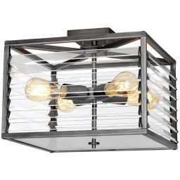 Elstead Lighting Louvre lampa podsufitowa 4x60 W szara LOUVRE-4F