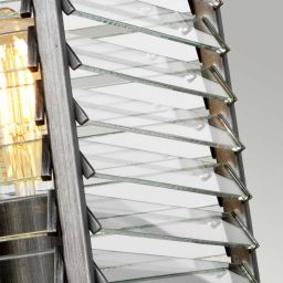 Elstead Lighting Louvre lampa wisząca 4x60 W szary/popielaty LOUVRE-4P